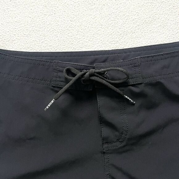 ROXY Women Solid Black Stretch Poly Blend 2.5” Tie Beach Swim Board Shorts M - Picture 4 of 9